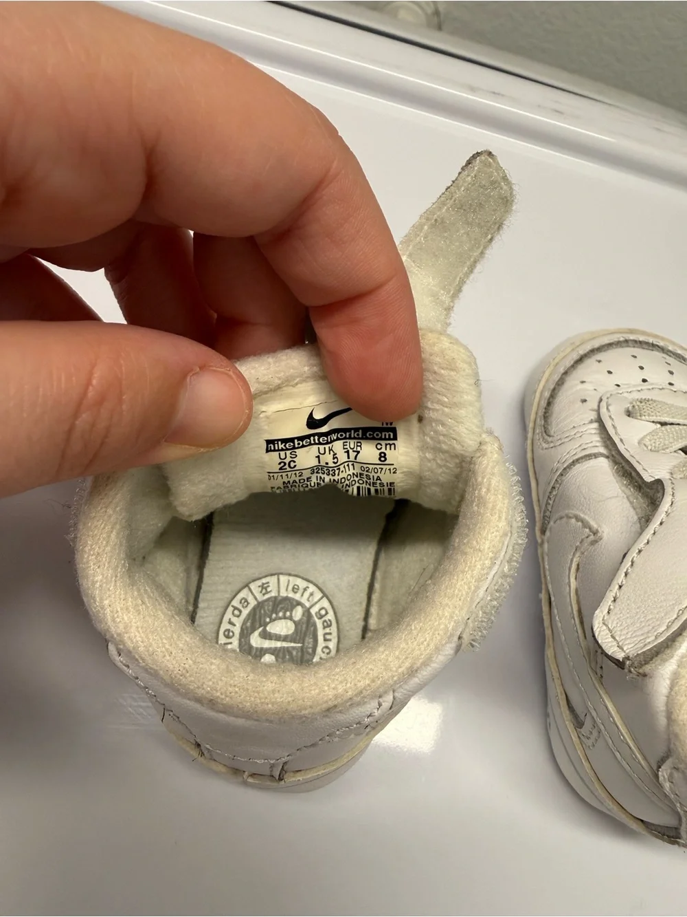 Nike Baby Leather Velcro Sneakers